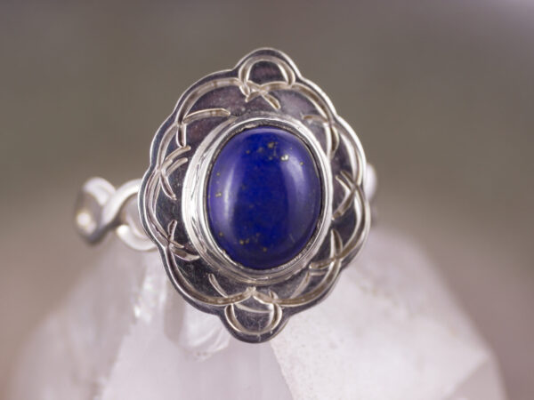 Lapislazuli Ornament Silberring