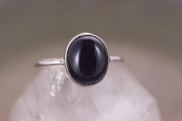 Onyx Silberring