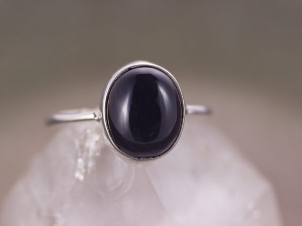 Onyx Silberring